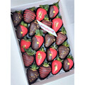 20pcs Black Red & Gold Leaf Chocolate Strawberries Gift Box